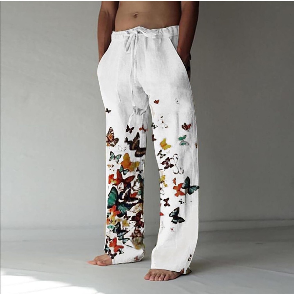 Men’s Cotton/Flax Cargo Lounge Pants 🦋